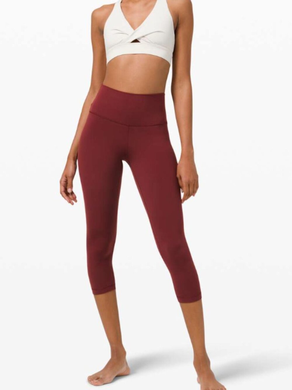 Lululemon Align Crop 21” – Red Merlot – Size 4